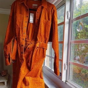 BRAND NEW Urban Outfitters burnt orange jumpsuit